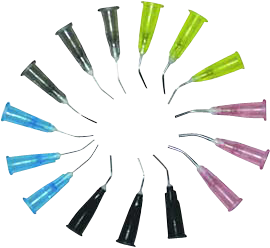 Pre-Bent Needle Tips Blue 25gage 100/Pk - MARK3