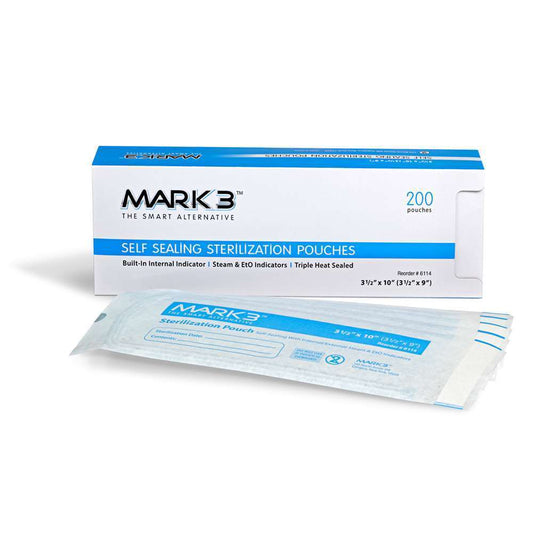 Self Sealing Sterilization Pouches 2-1/4" x 5" 200/bx - MARK3