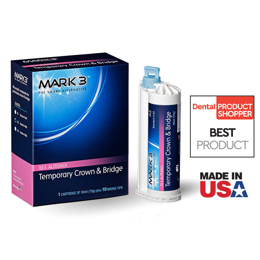 MARK3 Temporary Crown & Bridge Material - B1, 50 mL + 10 Tips