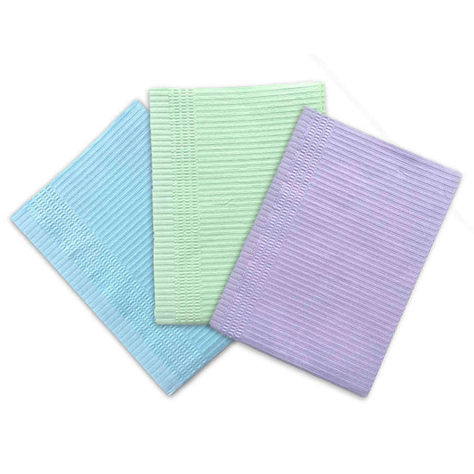 Premium Patient Bibs 3ply 13" X 18" 500/bx Blue - MARK3
