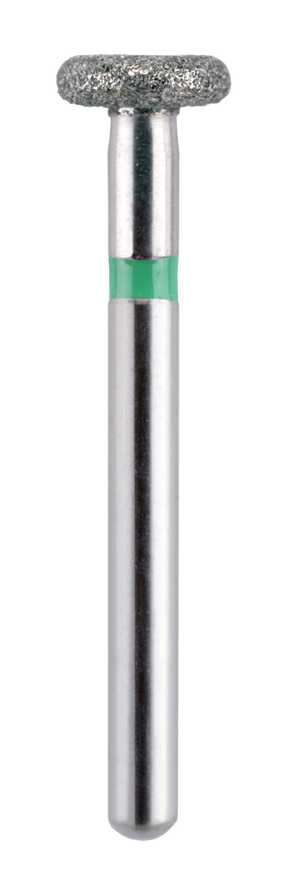 Blue Streak Diamond Burs Wheel Rounded Rim Short 909.040 Coarse Green 5/pk. - MARK3®