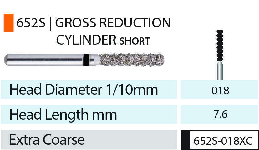 Blue Streak Diamond Burs 5/pk Gross Reduction - MARK3