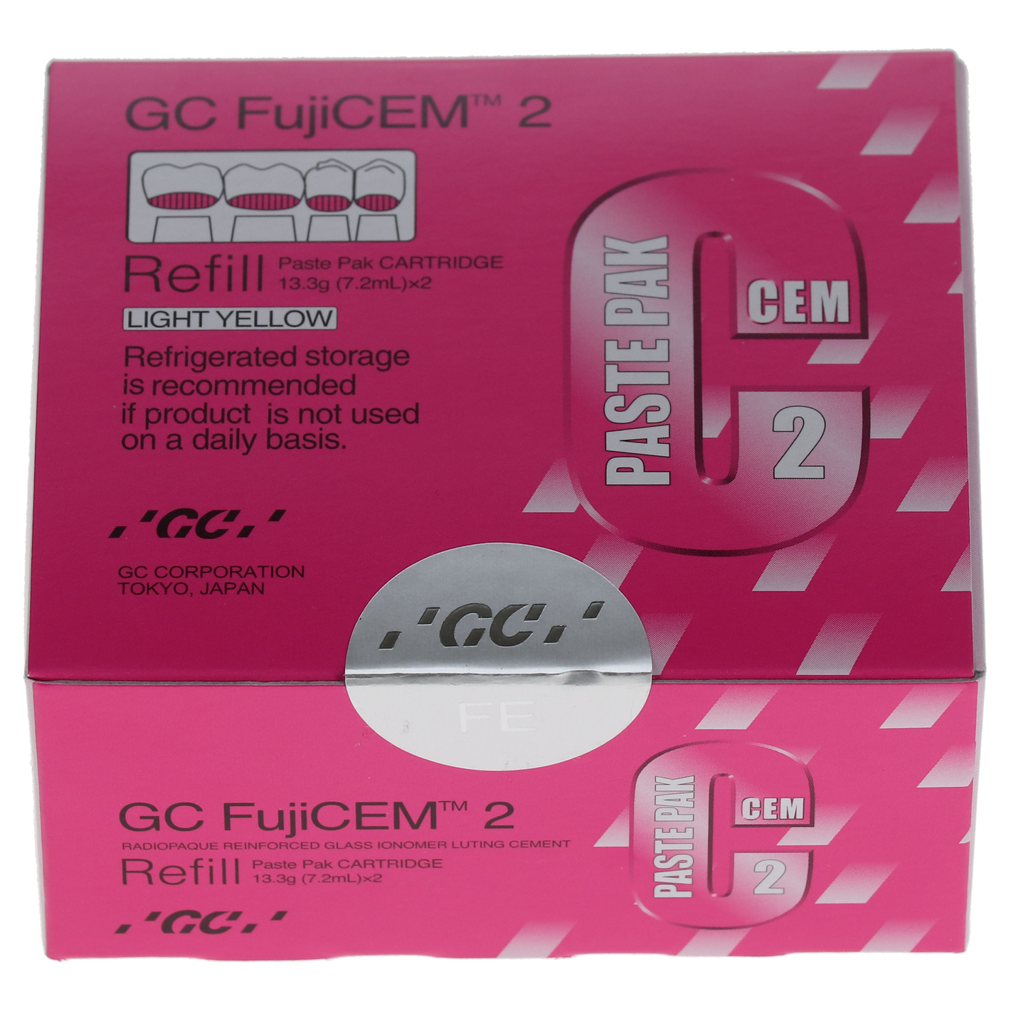 FujiCEM 2 Glass Ionomer Luting Cement, Automix Paste Pack Refill, 7.2 ml, 2/Pk