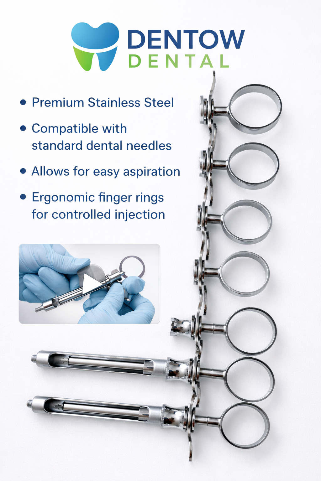 Dental Aspirating Syringe 1.8ml